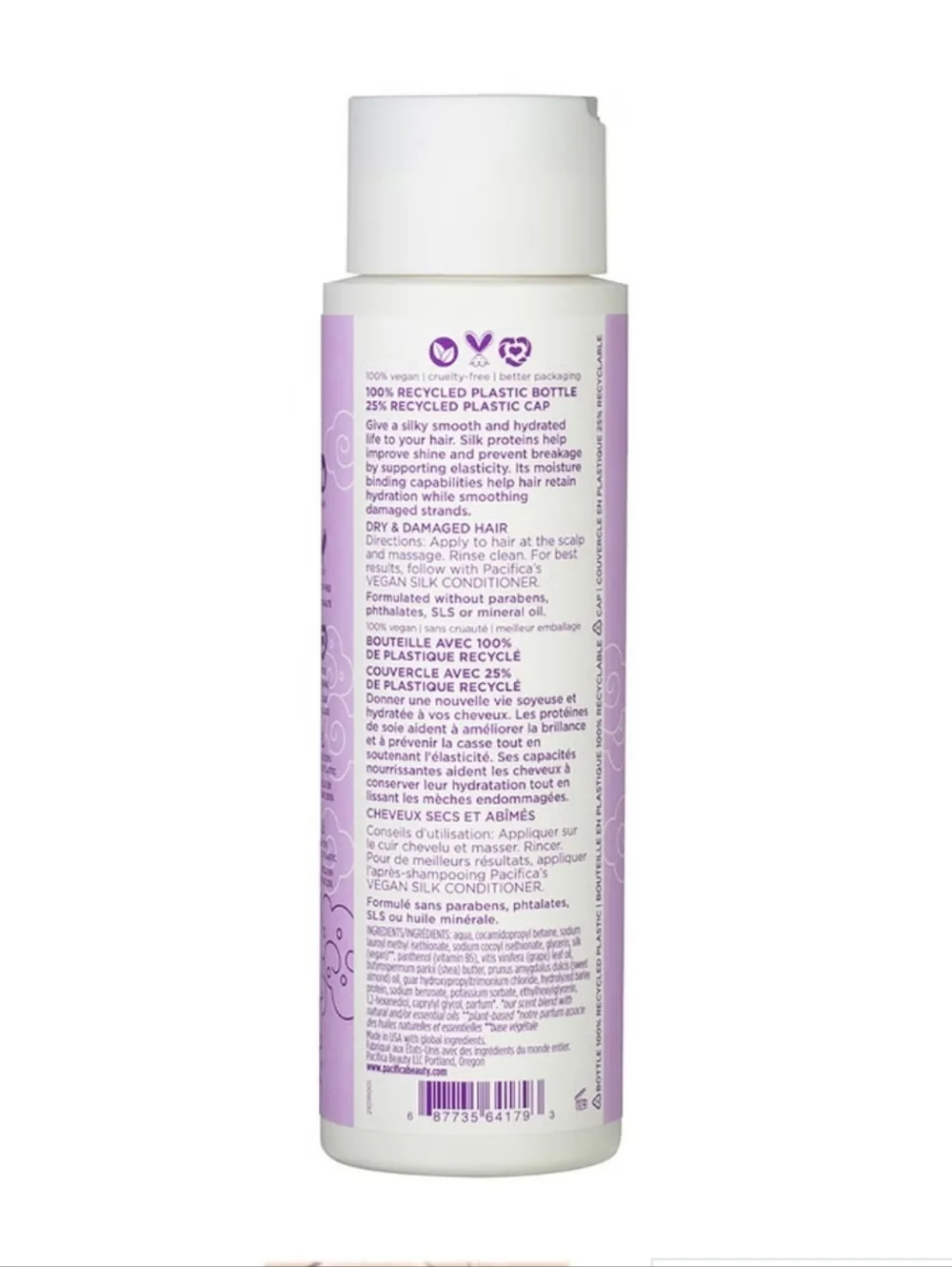 Pacifica Vegan Silk Hydro Luxe Shampoo 3.4 fl oz‎ Full Size